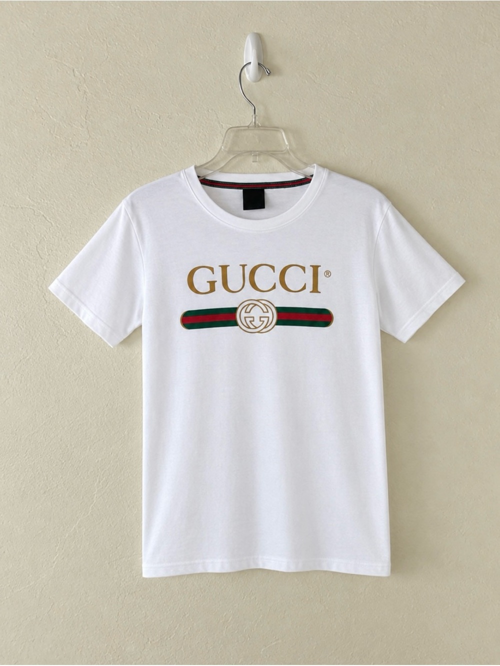 Gucci White Oversized Logo T-Shirt Large
